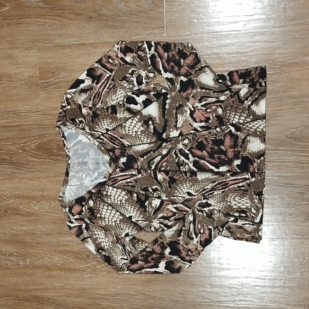 (M) Animal Print Casual Classic Fit Comfort Everyday Abstract Art Deco V Neck